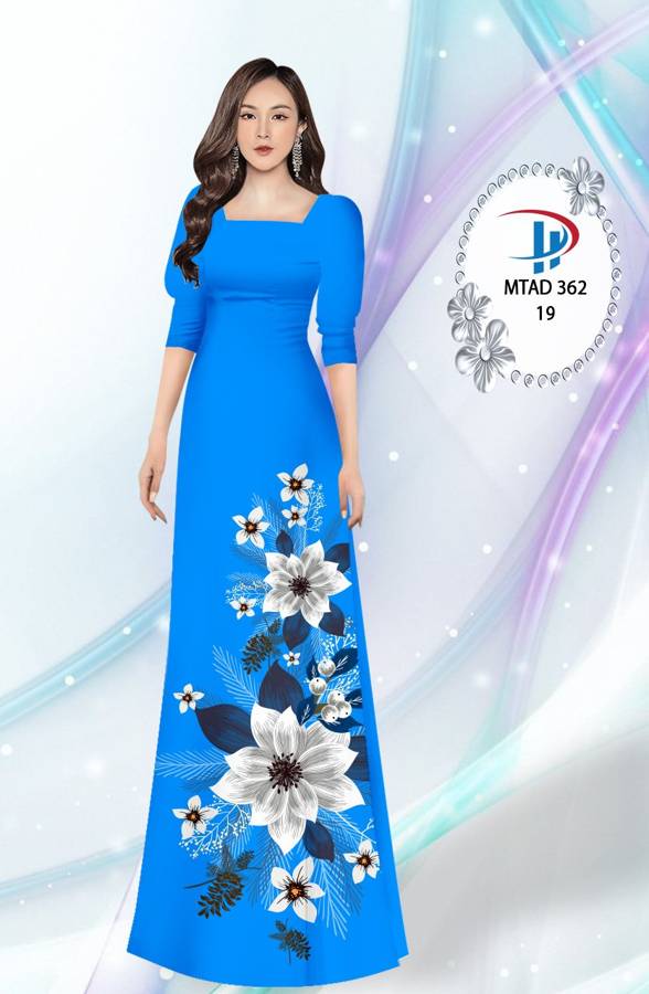 Vải Áo Dài Hoa In 3D AD MTAD362 7